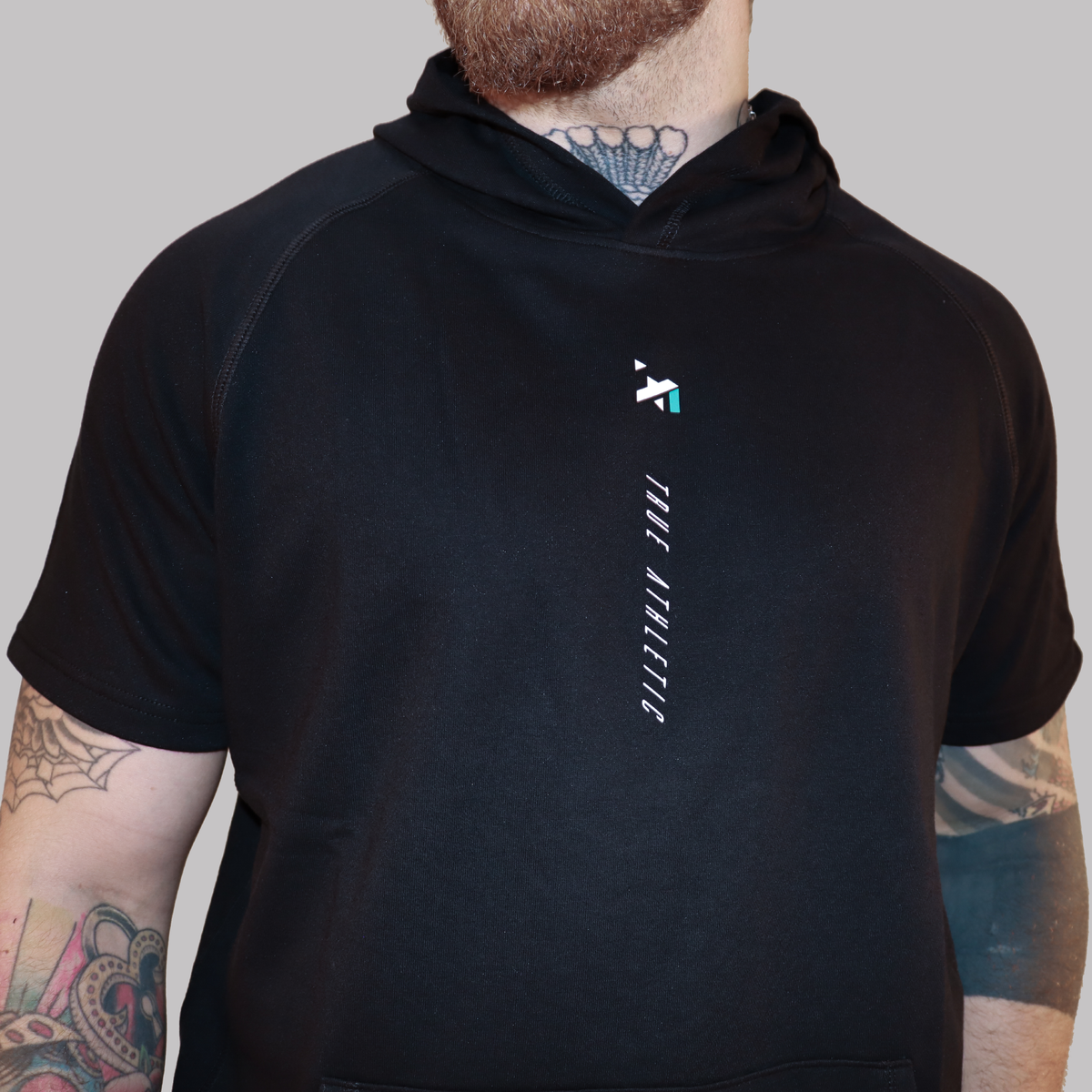 Short sleeve athletic hoodie hotsell