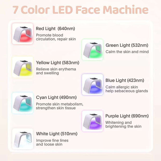 TA/Lights 7-Colour LED Light Therapy Dome (Face Tunnel) – Red/Blue/Green LED Face Mask Alternative